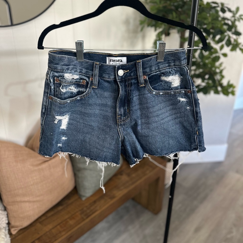 RSQ Blue Denim Jeans with Yellow Stitching